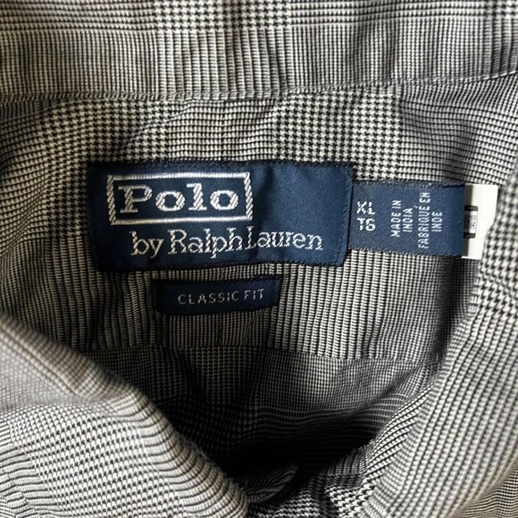 Polo Ralph Lauren Shirt Mens Gray Button Up Classic Fit Long Sleeve Size XL 16 - Picture 3 of 6
